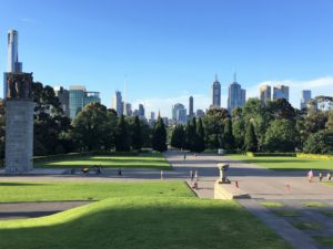 Melbourne's skyline from the Shrine of Remembrance