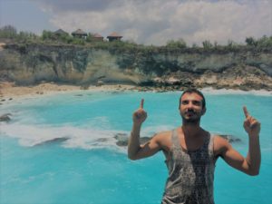 Blue Lagoon Messi's pose