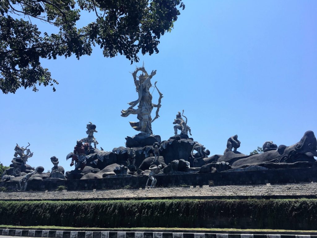 Roundabout on the way to Kuta