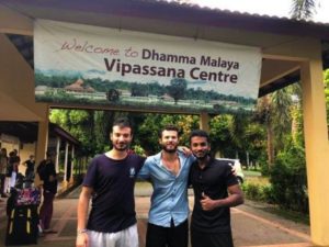 With Diego and Vini at Dhamma Malaya Vipassana Centre in Malaysia